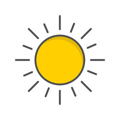 sun icon vector for your design 