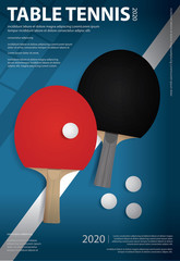 Pingpong Poster Template Vector Illustration