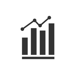 Analytics icon design template vector isolated illustration