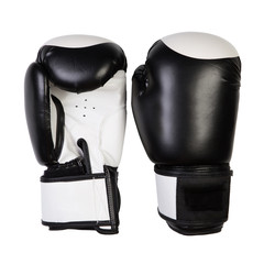 black boxing gloves isolated on white background