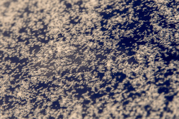 snowflakes on a dark background, toning and selective focus