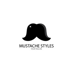 Mustache icon vector ilustration template