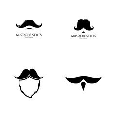 Mustache icon vector ilustration template