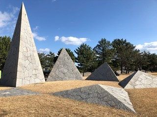 石のモニュメント　愛媛県今治市　星浦海浜公園