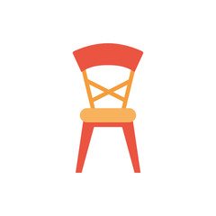 wooden chair furniture isolated icon
