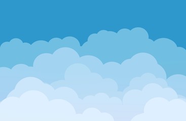 Sky and Clouds Background. Stylish design with a flat poster, web banners. Vector design
