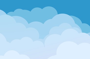 Sky and Clouds Background. Stylish design with a flat poster, web banners. Vector design