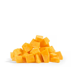 Pumpkin slices isolated on a white background