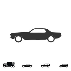 mustang car icon vector
