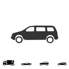 wagon car icon vector