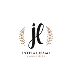 JL Initial handwriting logo vector