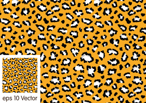 Leopard seamless pattern design, vector background