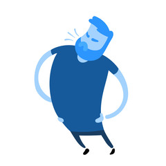 Strong man. Fitness flat design icon. Colorful flat vector illustration. Isolated on white background.