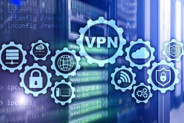 Secure VPN Connection. Virtual Private Network or Internet Security Concept.