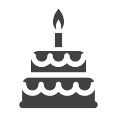 Cake icon on white background