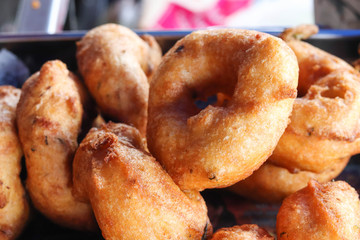 Famous Popular South Indian Freshly Cooked Fried Breakfast Food Medhu Vada