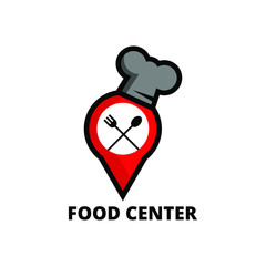 food center logo like icon design template. very simple, unique and modern design. suitable for cafe, restaurant and culinary business - vector illustration