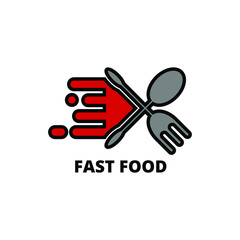 fast food logo like icon design template. very simple, unique and modern design. suitable for cafe, restaurant and culinary business - vector illustration