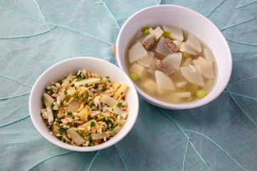 Korean food beef radish soup which is called soegogi muguk