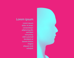 Cover design template. Minimalistic design layout for business presentations, flyers or posters. 3d vector illustration with place for text.