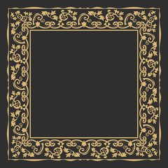 Round decorative baroque ornament.