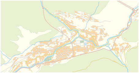 street map of the capital of andorra Andorra la Vella - obrazy, fototapety, plakaty