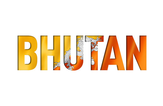 buthan flag text font