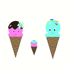 set of ice cream