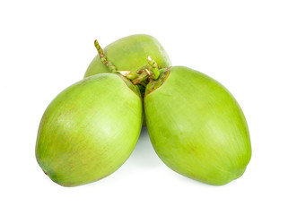 green coconut an isolated on white background