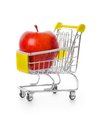 Apple in shopping cart