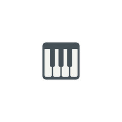 Musical Keyboard Vector Icon. Piano isolated - Vector