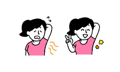 脇の匂いと私服女性セット（シンプル）