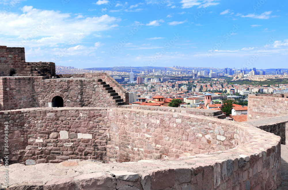 Wall mural aerial view of the capital city ankara, turkey