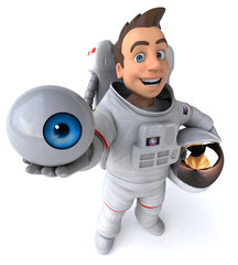 Fun astronaut - 3D Illustration