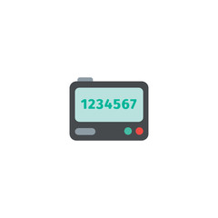 Fototapeta premium Pager Flat Vector Icon. Isolated Beeper Emoji, Emoticon, Illustration - Vector