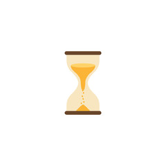 Sand Clock Flat Vector Icon. Isolated Sand Watch Emoji, Emoticon, Illustration - Vector