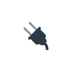 Electric Plug Flat Vector Icon. Isolated Electric Plug Illustration - Vector