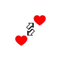 Heart transplantation icon. Flat design style, minimal vector illustration isolated on white background