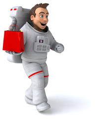 Fun astronaut - 3D Illustration