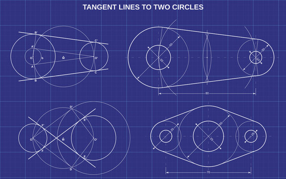 tangent lines to two circles