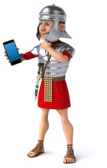 Fun roman soldier - 3D Illustration