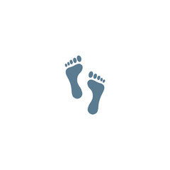 Fototapeta na wymiar Footprint Flat Vector Icon. Isolated Foot Print Emoji, Emoticon Illustration - Vector