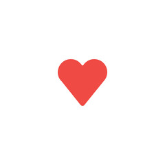 Heart flat vector Icon. Isolated love emoji illustration