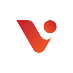 V logo with modern concept vector illustration - obrazy, fototapety, plakaty