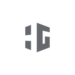 Letter HG initial logo design