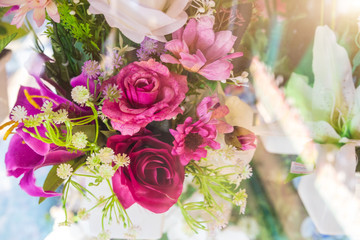 Plastic Floral Bouquet with flare