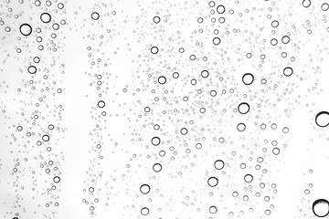 Rain drops on window glasses surface Natural Pattern of raindrops. Natural pattern of raindrops on white background for your design.