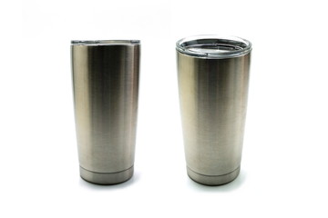 Tumbler aluminium isolated on white background
