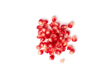 Pomegranate isolated on white background.