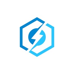 Power Logo Template icon.electric power symbol concept